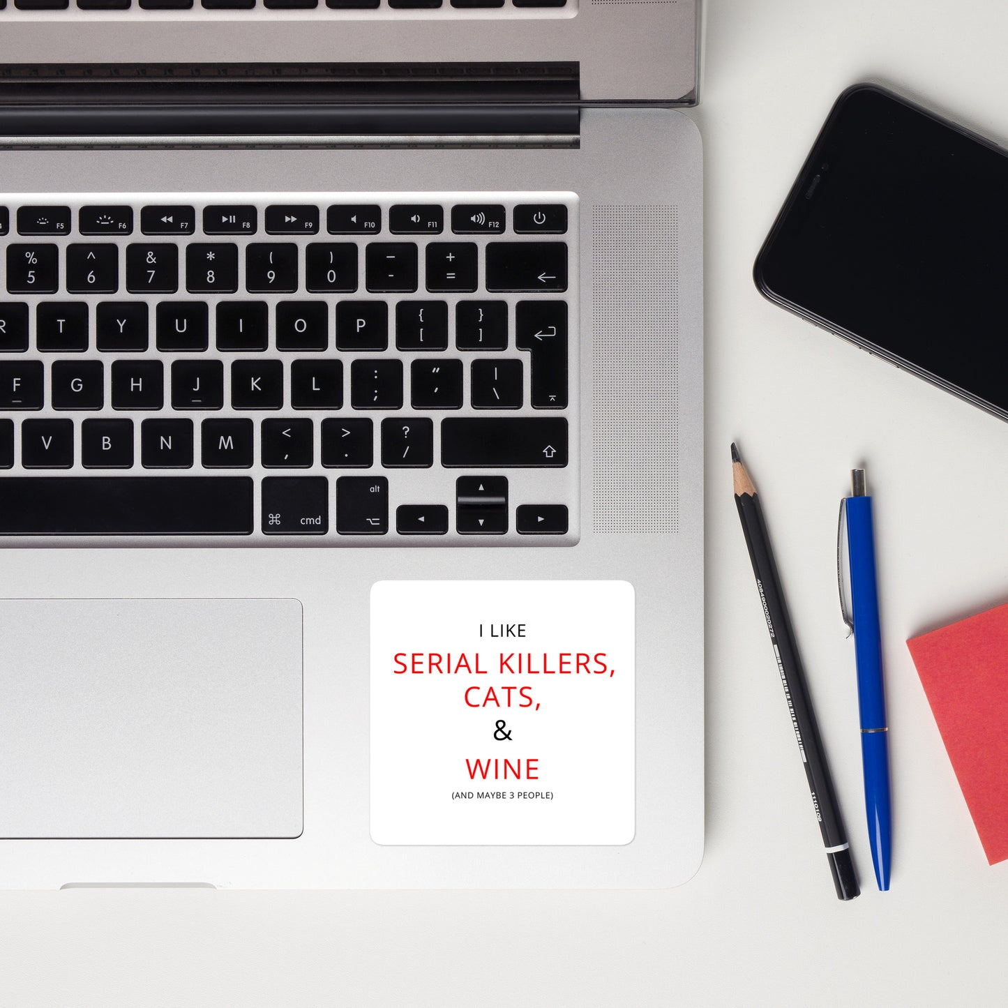 Serial Killers, Cats & Wine Sticker